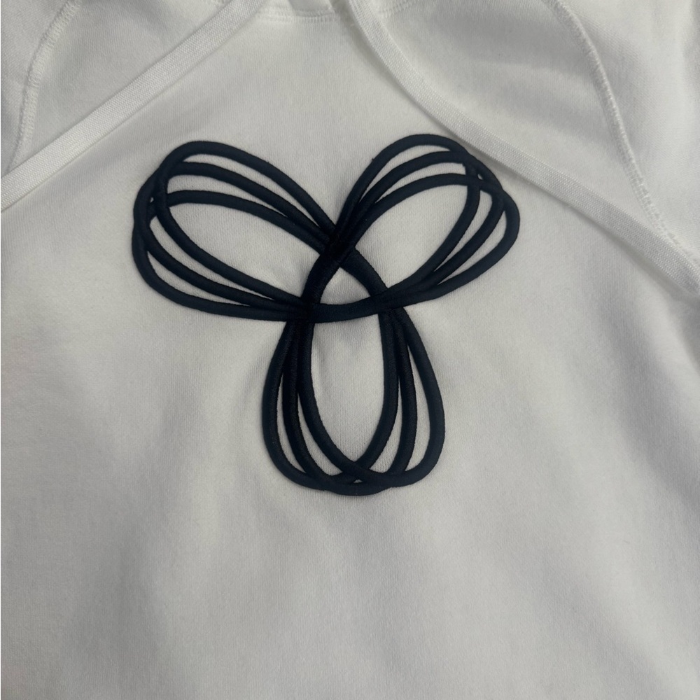 TNA Cream Hoodie Sweater with Black Design - Picture 9 of 9